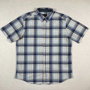 Marmot Shirt Mens Large Blue Plaid Work Casual Hiking‎ Outdoors Travel Camping